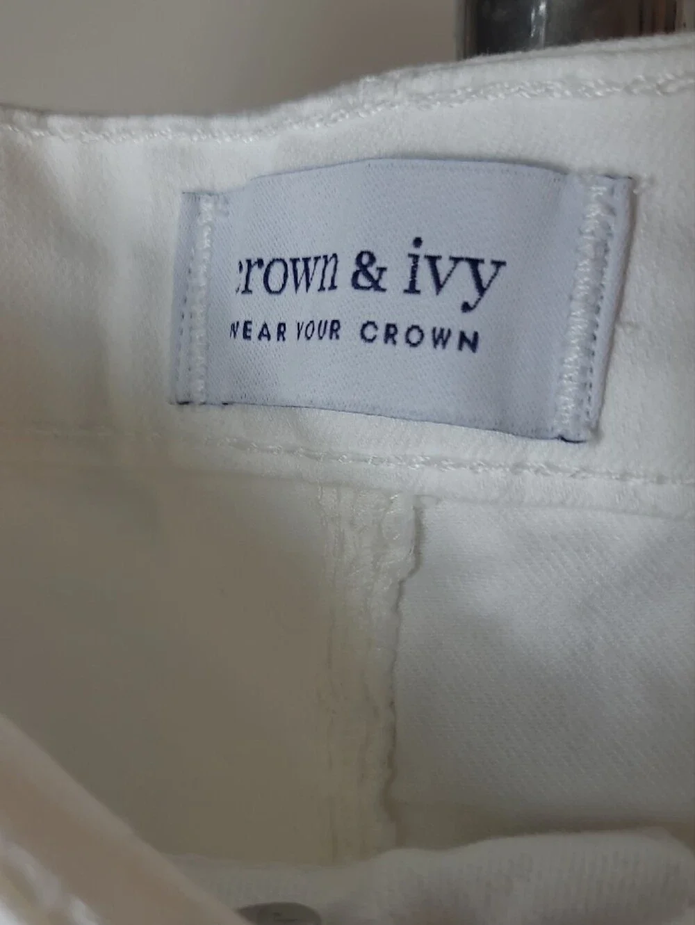 crown & ivy White Women's Pants